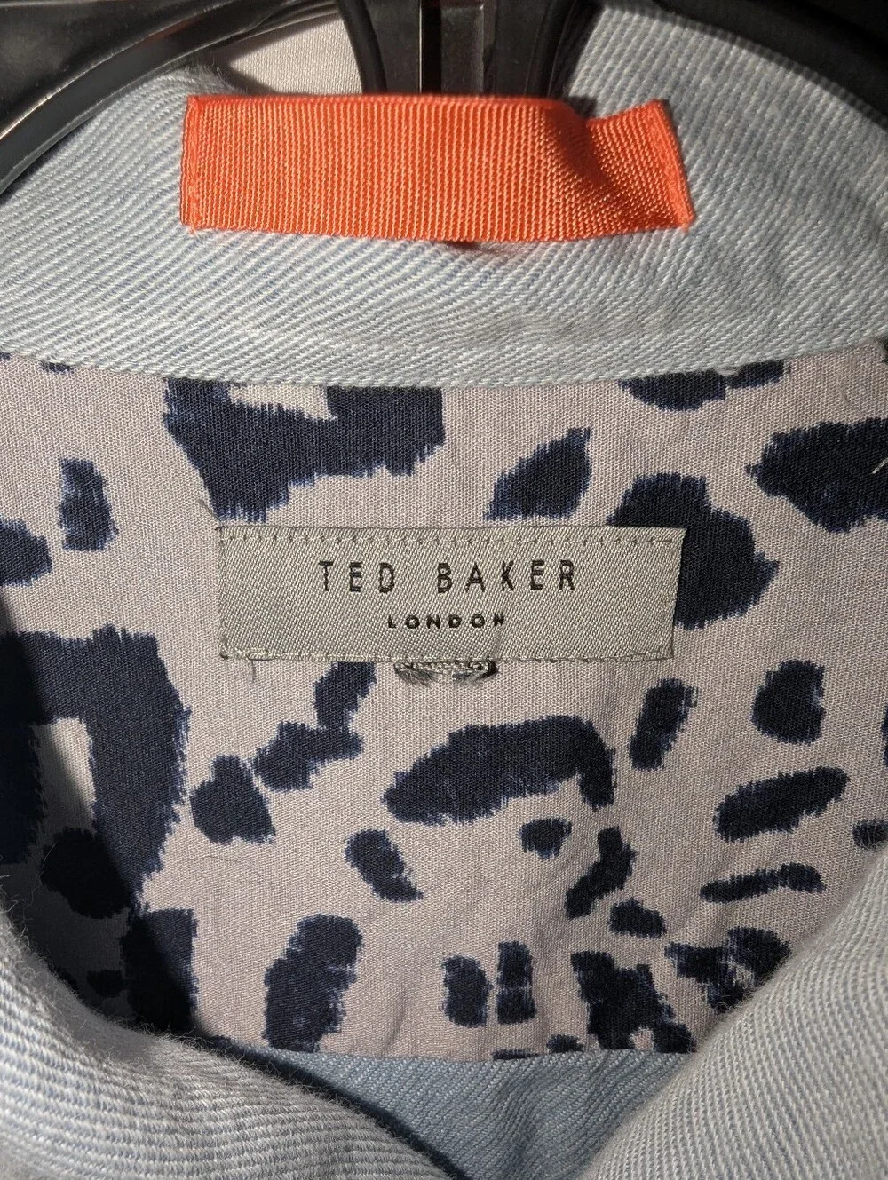 Ted Baker London Light Blue Short Sleeve Button Up Shirt Dual Pocket